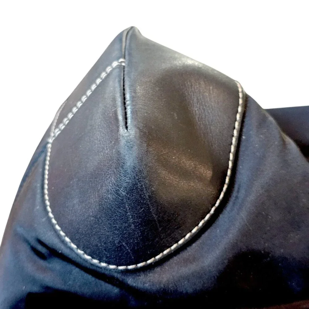 VTG Y2K COACH Black Nylon‎ Leather Tote Purse Bag 5150 Classic Preppy Minimalist